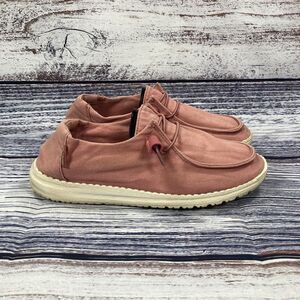 Hey Dude Wendy Rose Pink Slip On Sneakers Shoes, Women’s Size 7